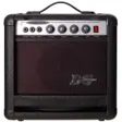 DG electronics GB-15 liten svart basscombo med bærehåndtak og kontrollpanel på toppen