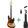 Donner DJB-510D elektrisk bass i sunburst med tilbehør