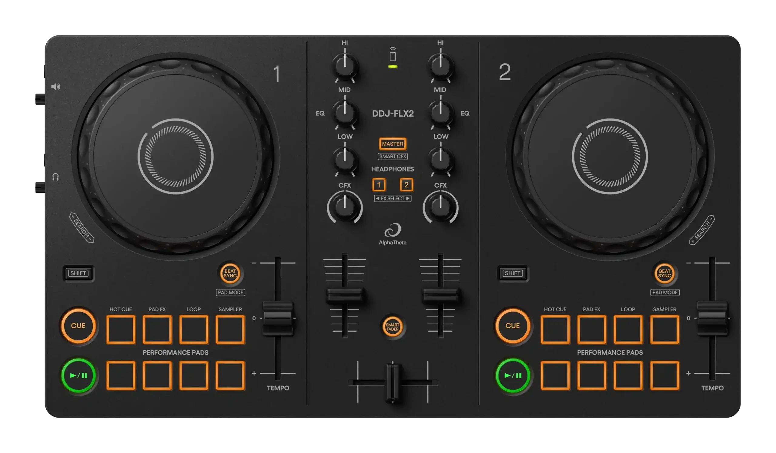 Produktfoto av AlphaTheta DDJ-FLX2 2 Channel DJ Rekordbox Control