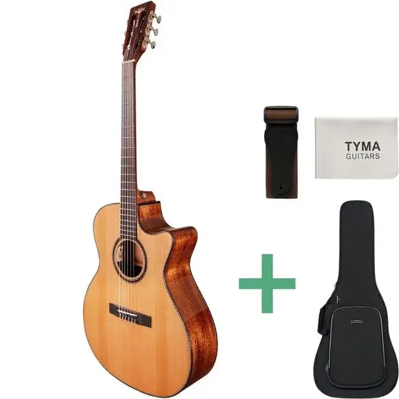 Tyma G-15E nylonstrenget gitar med naturfarget lokk